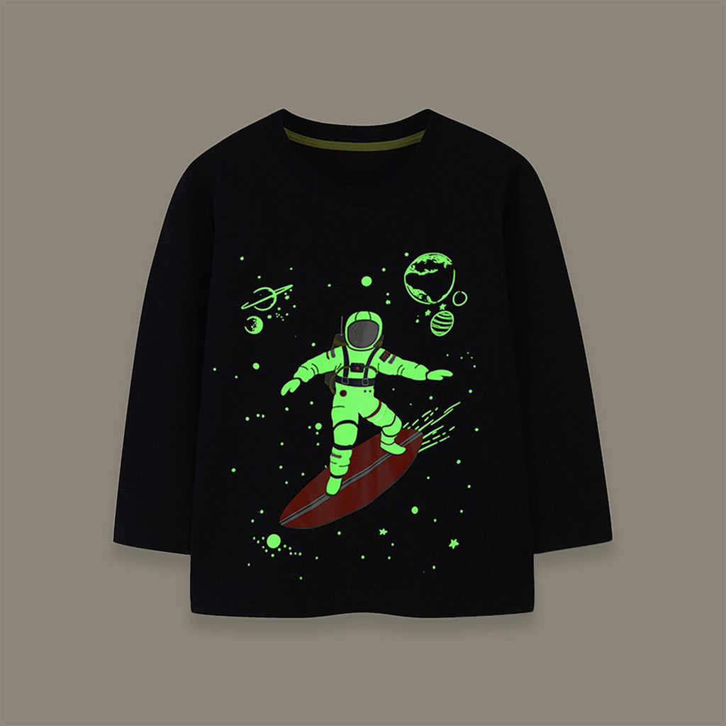 Boys Astronaut Print T-shirt Tshirts   