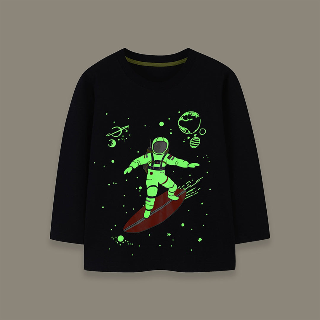 Boys Astronaut Print T-shirt Tshirts   