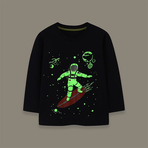 Boys Astronaut Print T-shirt Tshirts   