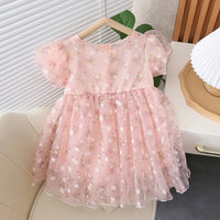 Girls Floral Printed Fit & Flare Dress Casual Dresses Pink 1-2 Y 