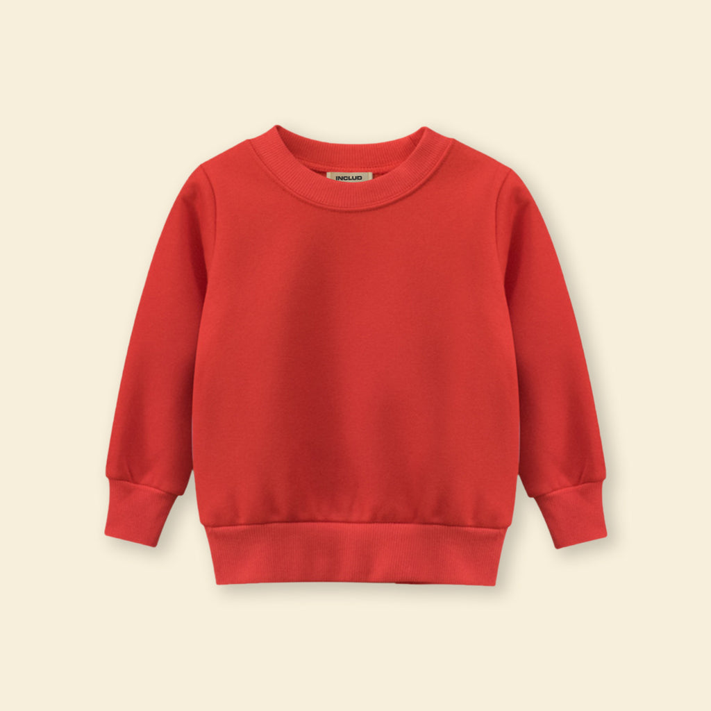 Boys Red Long Sleeves Sweatshirt Sweatshirts & Hoodies Red 1-2 Y 