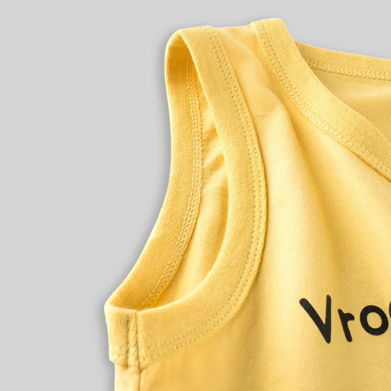 Boys Round Neck Graphic Vest Tshirts   