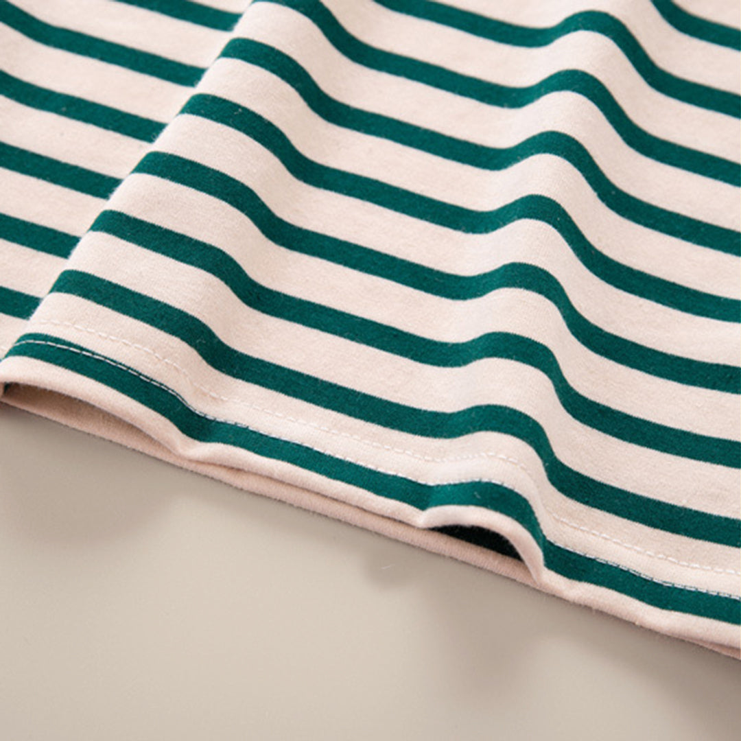Boys Striped T-shirt with Dungaree Set Sets   