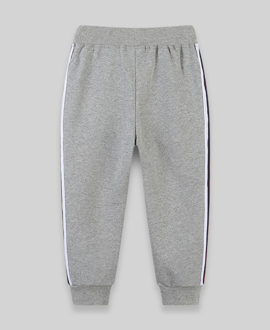 Boys Knitted Jogger with Side Stripes Trackpants & Joggers   