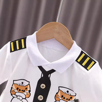 Boys Neck Tie Printed T-Shirt With Shorts 2 pc. Sets   