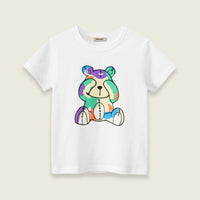 Boys Printed Short Sleeves Casual T-shirt Tshirts White 1-2 Y 