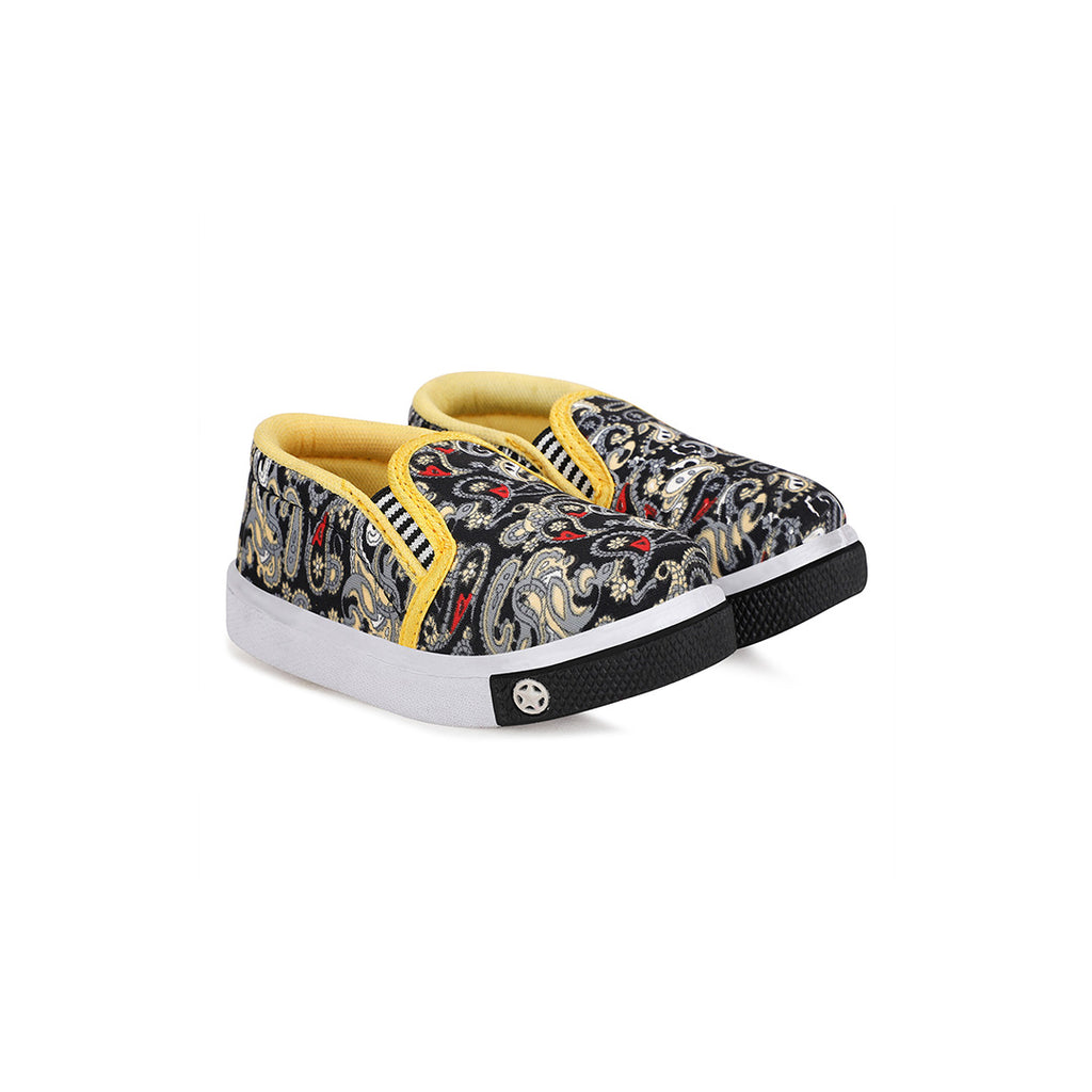 Kids Printed Unisex Slip-Ons Casual Shoes Footwear Yellow 12-15 M 