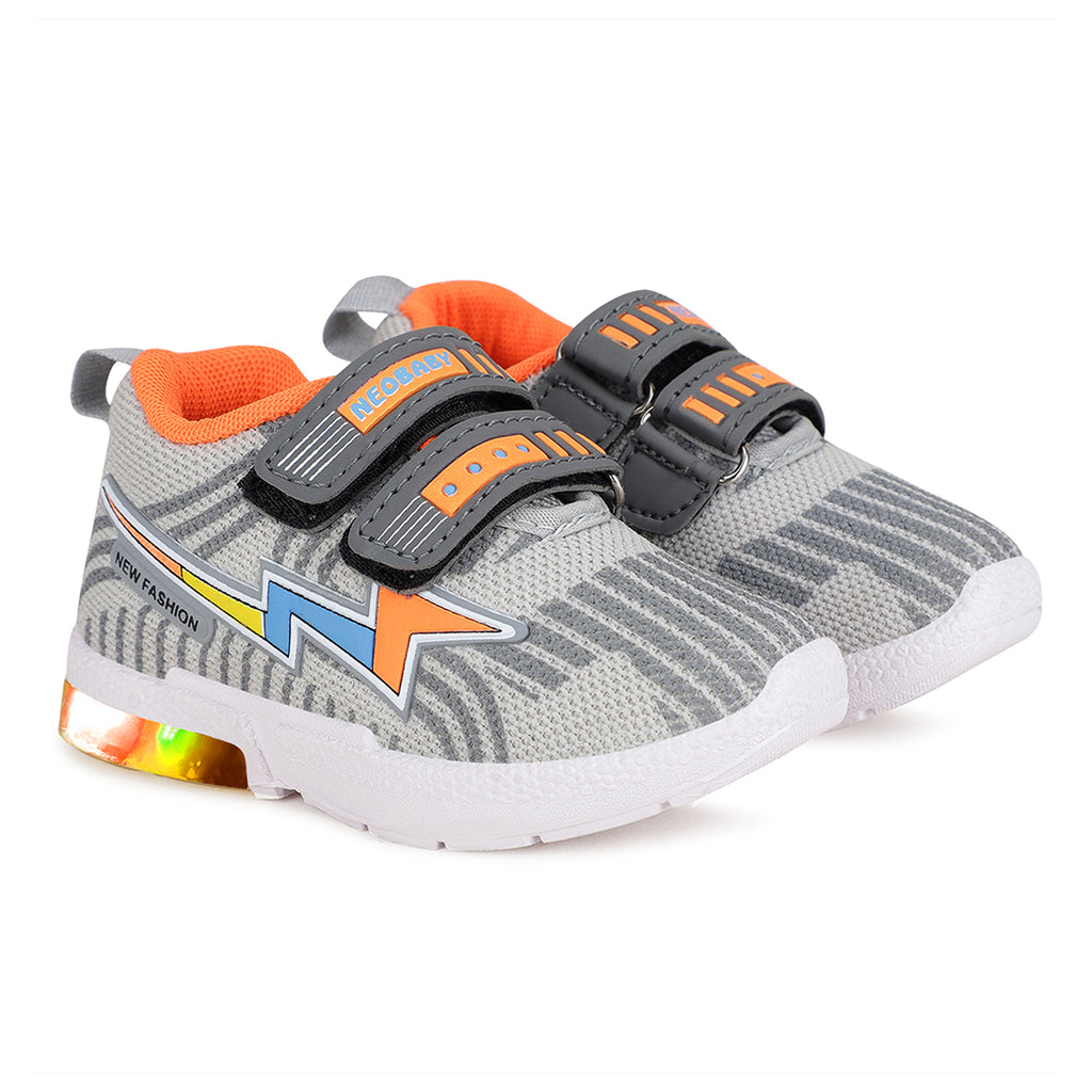 Unisex Casual Led Light Printed Shoes Casual Shoes Orange 9-12 M 