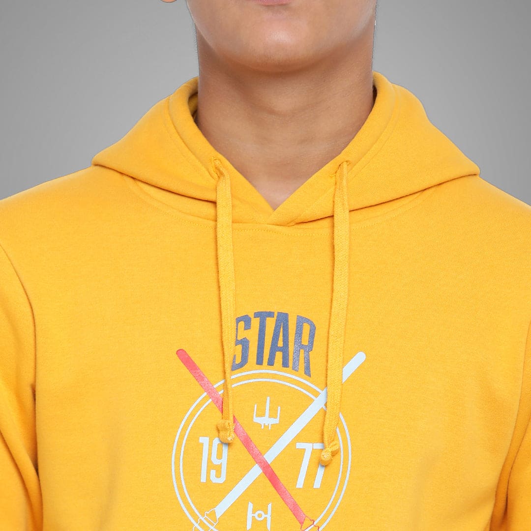 Boys Printed Full Sleeves Hooded Sweatshirt Sweatshirts & Hoodies   