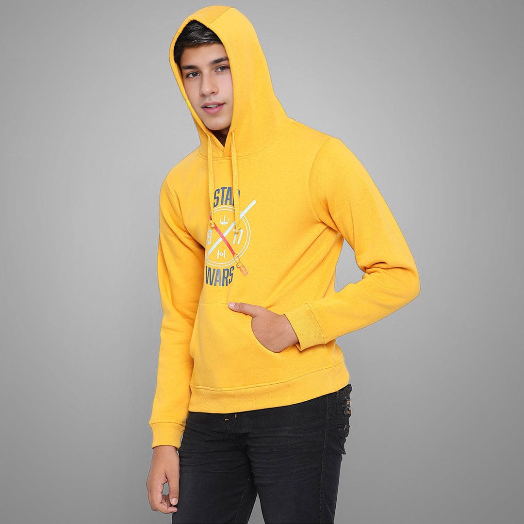 Boys Printed Full Sleeves Hooded Sweatshirt Sweatshirts & Hoodies   