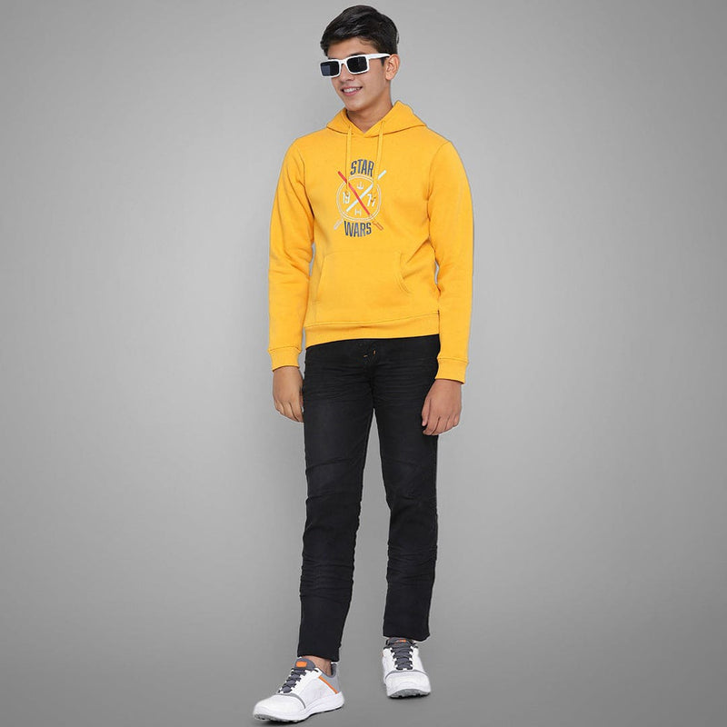 Boys Printed Full Sleeves Hooded Sweatshirt Sweatshirts & Hoodies   