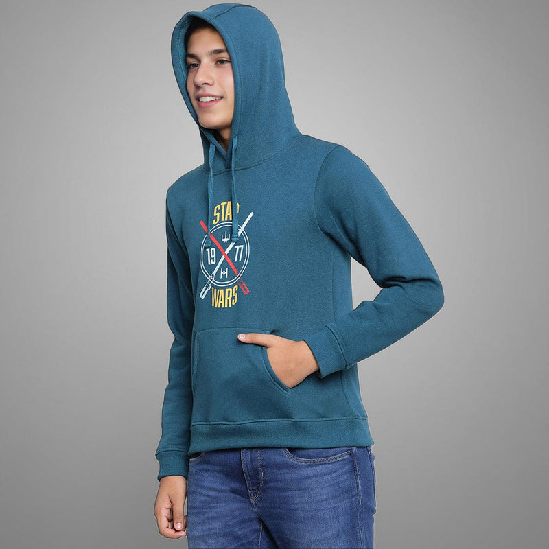 Boys Printed Full Sleeves Hooded Sweatshirt Sweatshirts & Hoodies   