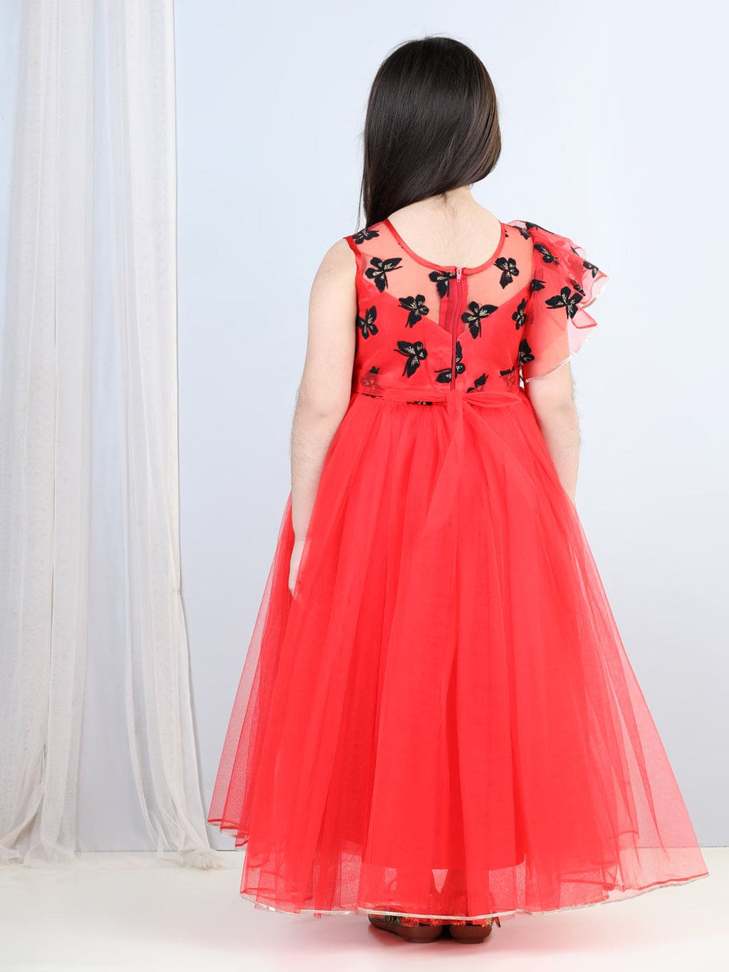Girls Applique Tulle Party Gown Party Dresses   