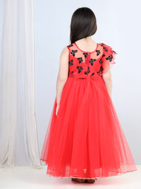 Girls Applique Tulle Party Gown Party Dresses   
