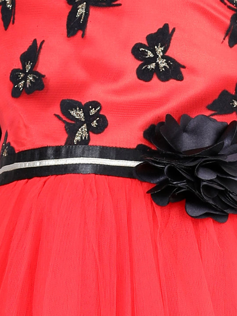 Girls Applique Tulle Party Gown Party Dresses   