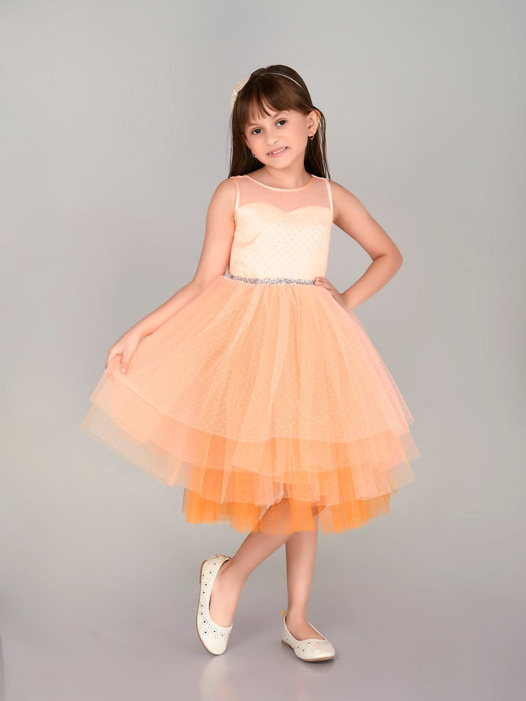 Girls Embellished Ombre Tiered Party Dress