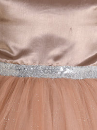 Girls Sateen Tiered Tulle High-Low Hem Party dress Party Dresses   