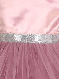 Girls Sateen Tiered Tulle High-Low Hem Party dress Party Dresses   
