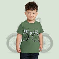 Cycle Print Tshirt Tshirts Green 1-2 Y 