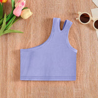 Girls One-Shoulder Crop Top Tops