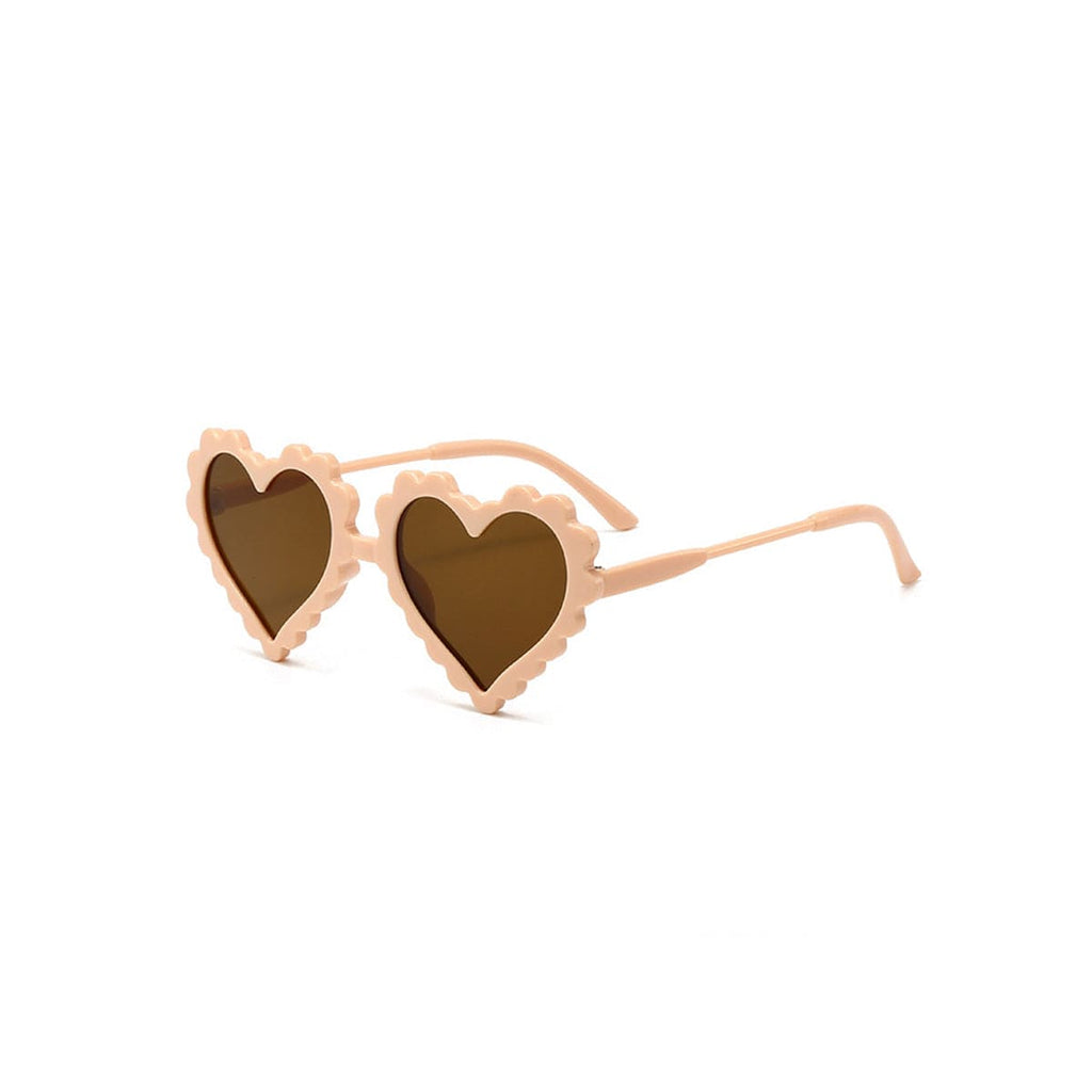 Girls Light Pink Heart Shape Sunglasses Accessories Pink Onesize 