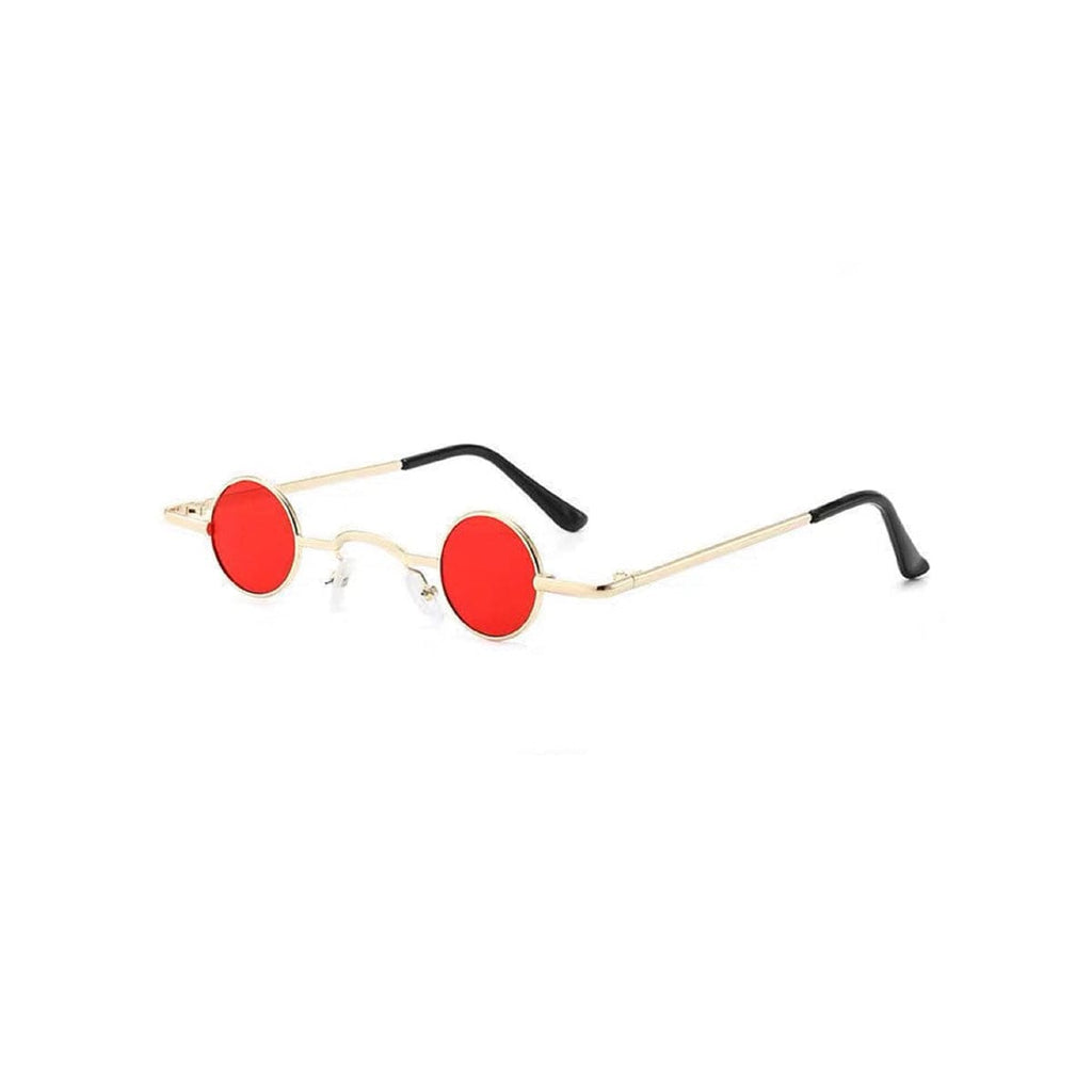 Girls Red Round Shape Metal Frame Eye Glasses Accessories Red Onesize 