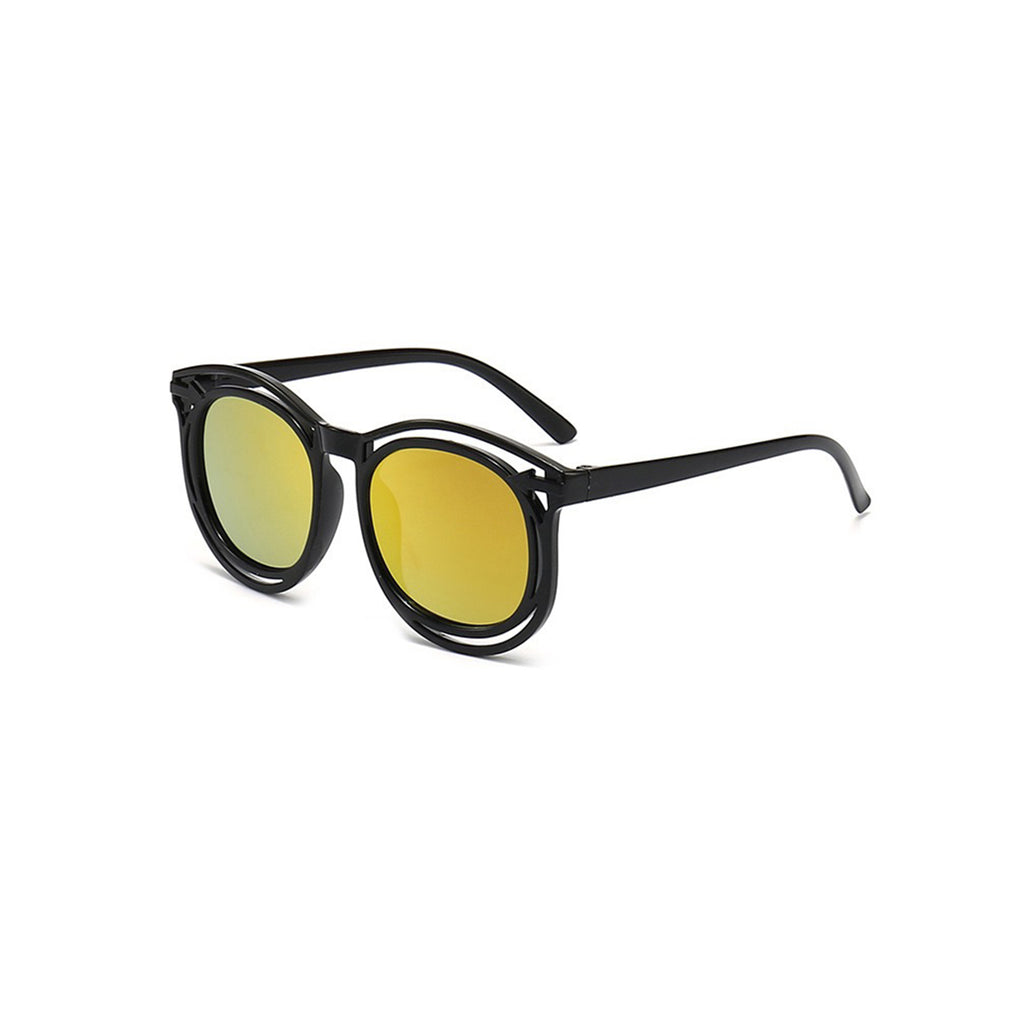 Girls Gold-Black Oversized Sunglasses Accessories Gold Onesize 