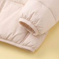 Boys Beige Hooded Quilted Puffer Jacket Coats & Jackets