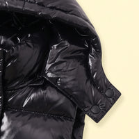 Boys Black Sleeveless Hooded Puffer Jacket Coats & Jackets