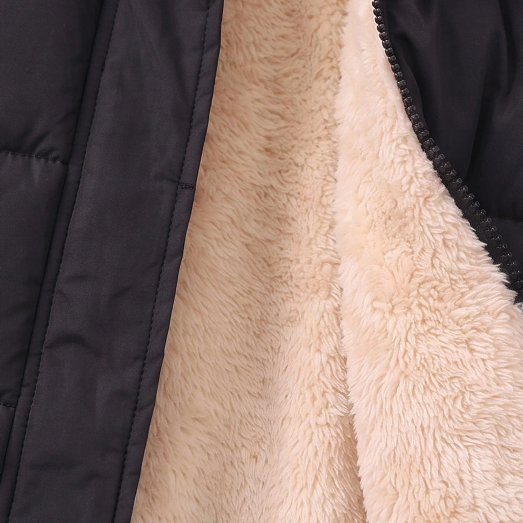 Boys Black Fleece-Lined Hooded Puffer Jacket Coats & Jackets