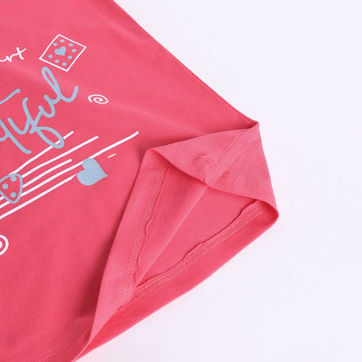 Girls Peach Pink Graphic Printed Short Sleeve T-shirts With Elasticated Legging Sets Sets