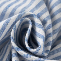Girls Light Blue Stripes Long Sleeves Shirts With Mandarin Collar Shirts
