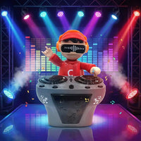 Kids Red DJ Robot Interactive Toy with LED Lights & Sensors Trending Accessories
