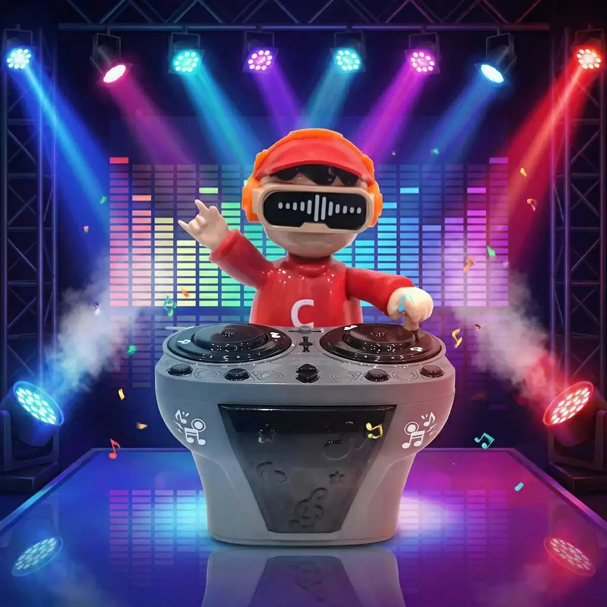 Kids Red DJ Robot Interactive Toy with LED Lights & Sensors Trending Accessories
