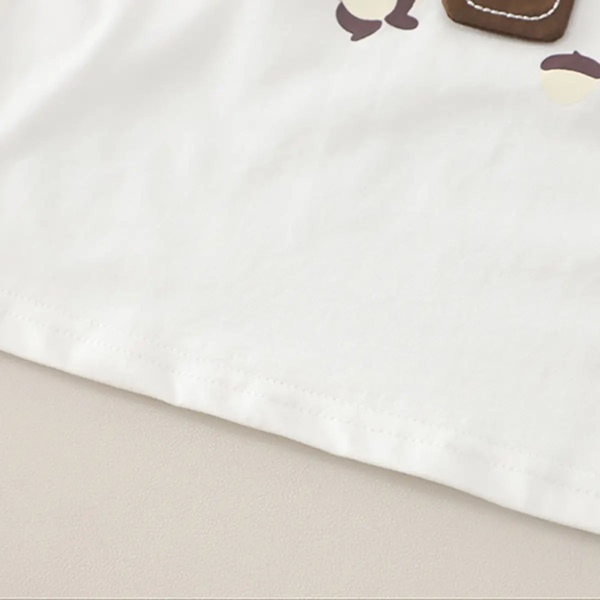 Boys White Mushroom Graphic T-Shirt With Shorts Sets Sets