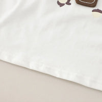 Boys White Mushroom Graphic T-Shirt With Shorts Sets Sets