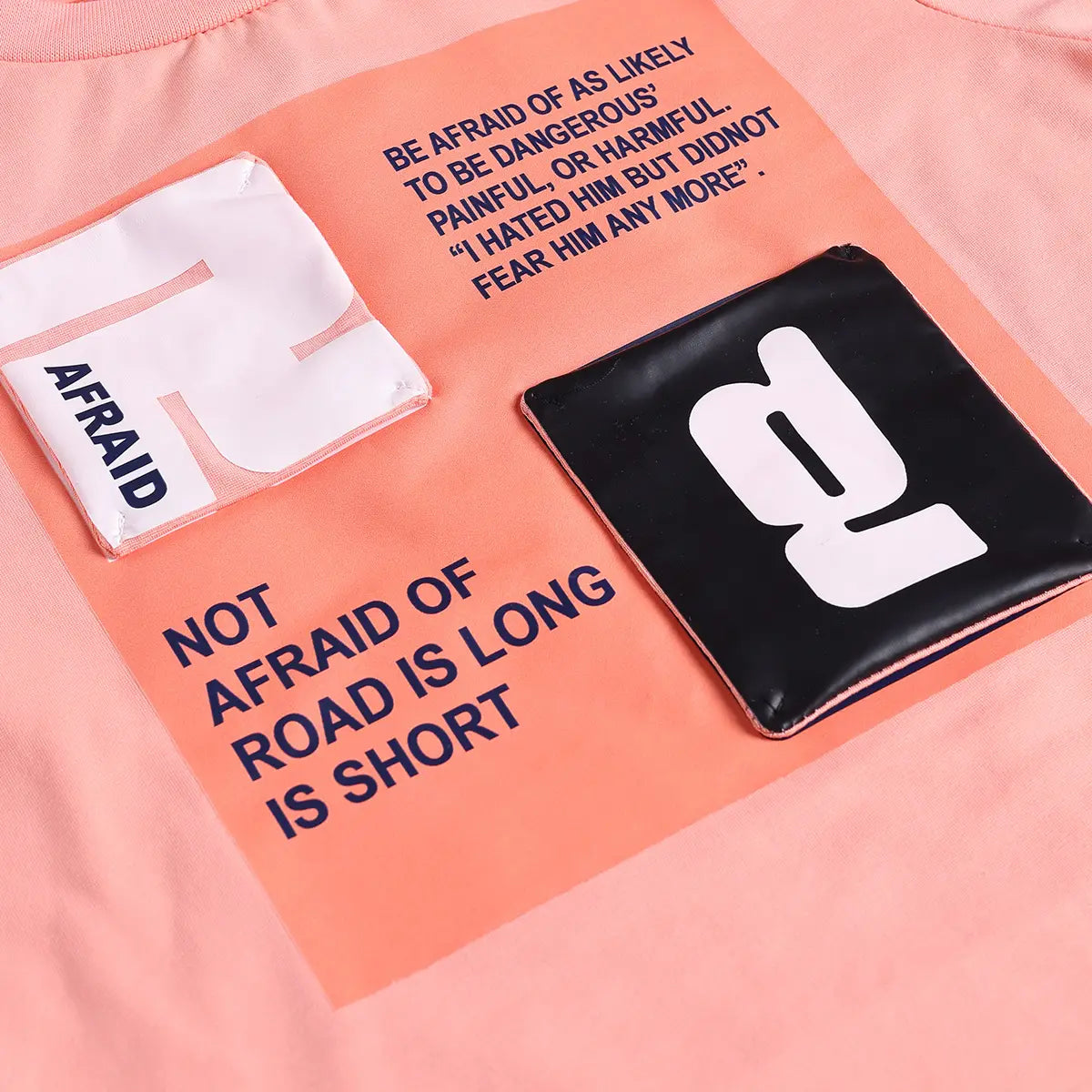 Boys Peach Typographic Printed Short Sleeve T-Shirt With Elasticated Shorts Sets 2 pc. Sets