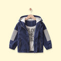 Boys Navy Blue Long Sleeve Hooded Zip-Up Jacket Coats & Jackets Navy Blue 1-2 Y