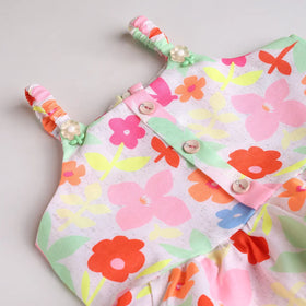 Girls Pink Floral Printed Top With Elasticated shorts Sets 2 pc. Sets
