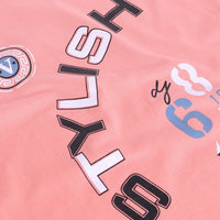 Boys Pink Graphics Print Short Sleeve T-Shirt With Elasticated Pants Sets Sets