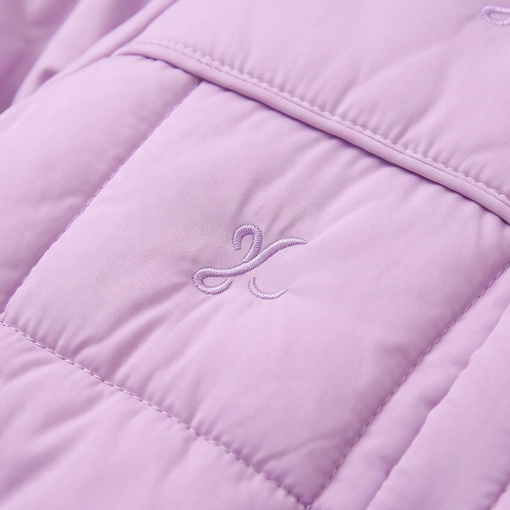 Girls Purple Embroidered Long Sleeve Jacket Coats & Jackets