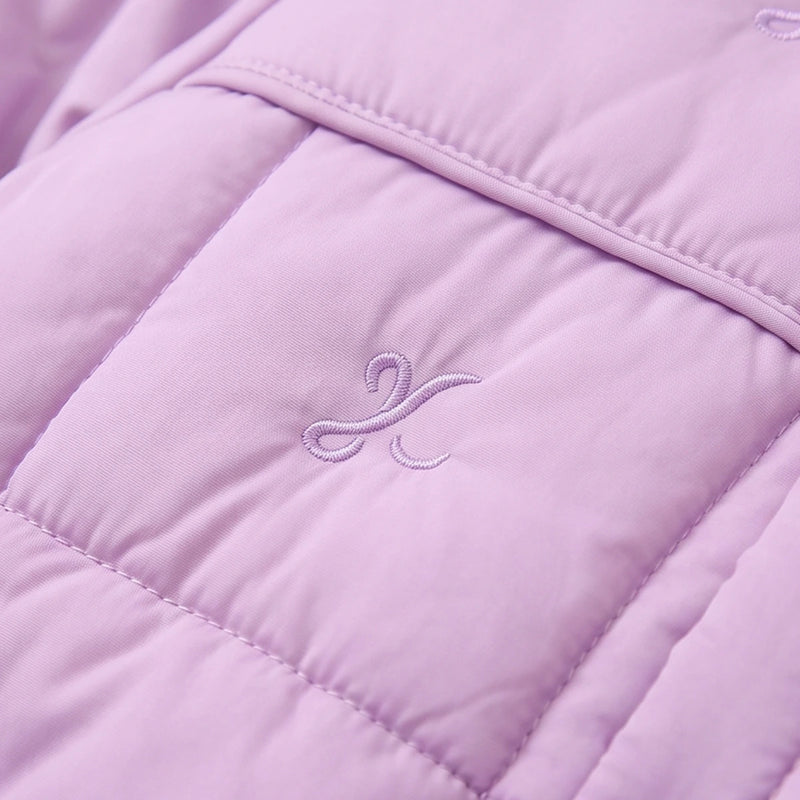 Girls Purple Embroidered Long Sleeve Jacket Coats & Jackets