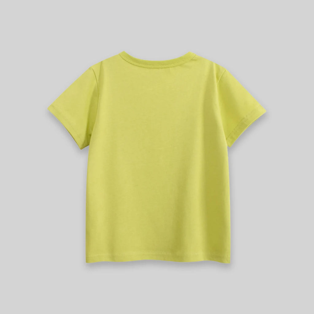 Boys Lime Green Animal Print Short Sleeve T-Shirt Tshirts
