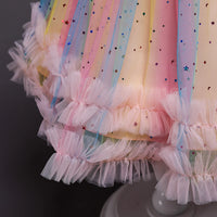 Girls Multicolour Heart Applique Fit & Flare Party Wear Dress Party Dresses