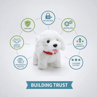 Walking & Barking Dog Soft Toy for Kids -Battery Operated Cute Puppy Toy with Sound, Running Action & Interactive Pet Dog Trending Accessories