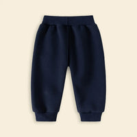 Boys Navy Blue Polo Sweatshirt With Jogger Sets Sets