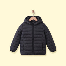 Boys Black Hooded Quilted Puffer Jacket Coats & Jackets Black 2-3 Y