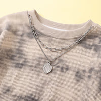 Boys Beige Tie & Dye Raglan Sleeve Sweatshirt With Joggers Sets 2 pc. Sets
