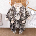 Boys Off-White Animal Print Zipper Jacket with T-shirt & Joggers Set Sets Off White 1-2 Y