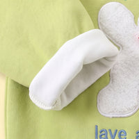 Girls Green Bunny Applique Sweatshirt & Pants Sets Sets